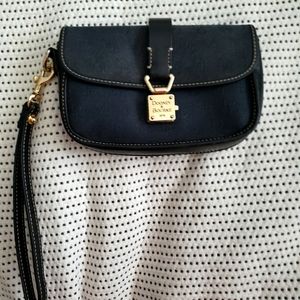 Dooney and Bourke Black Logo Wristlet